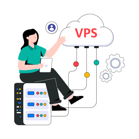VPS hosting Illustration