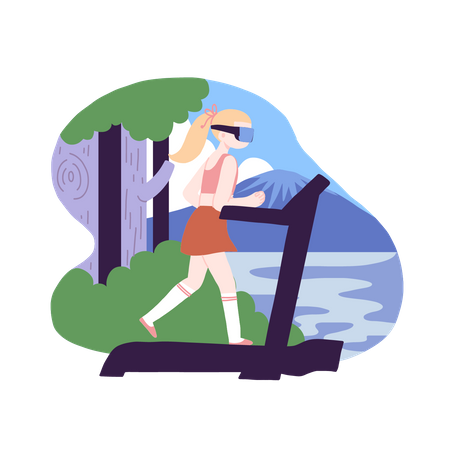VR fitness  イラスト