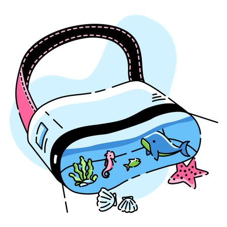 VR for aquatic experience Illustration