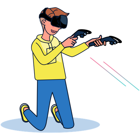VR gamer Illustration