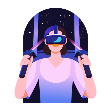 VR Gamer  Illustration