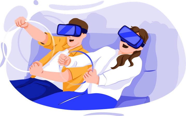 Vr gaming Experience  Illustration