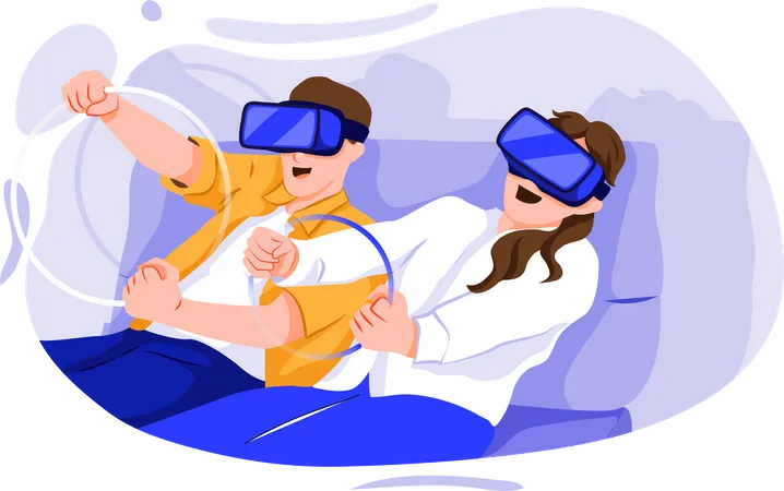 Vr gaming Experience  Illustration