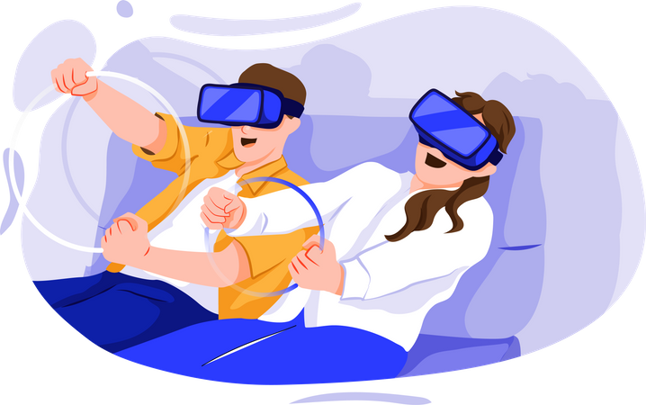 Vr gaming Experience  Illustration