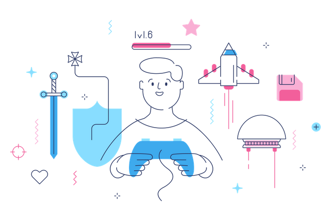 VR gaming  Illustration