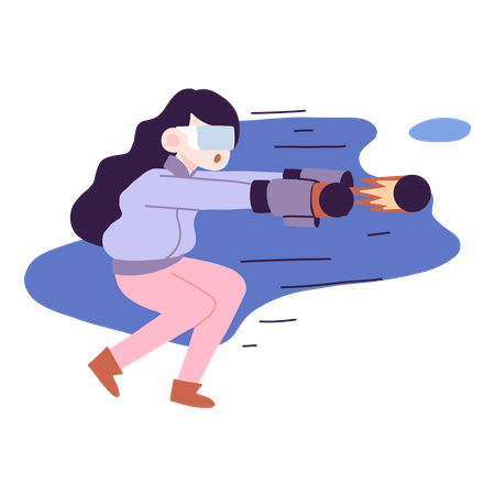 VR gaming Shooter  Illustration