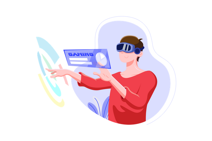 VR-Gaming-Technologie  Illustration