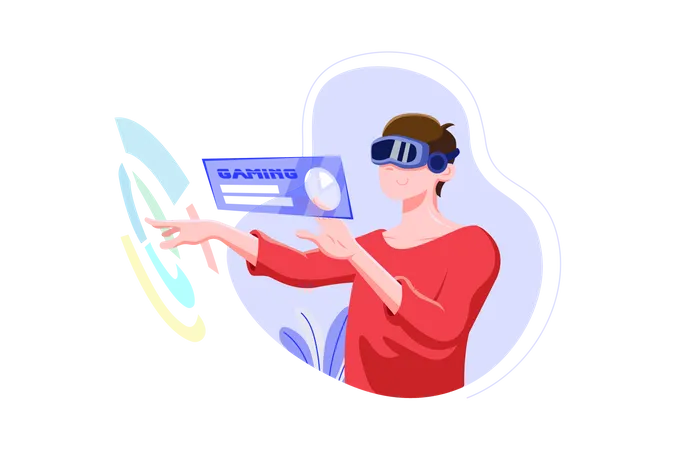 VR-Gaming-Technologie  Illustration