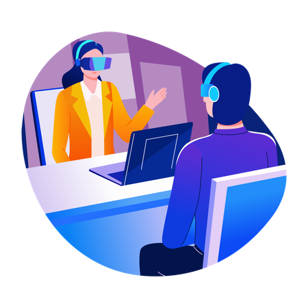 VR Interview  Illustration