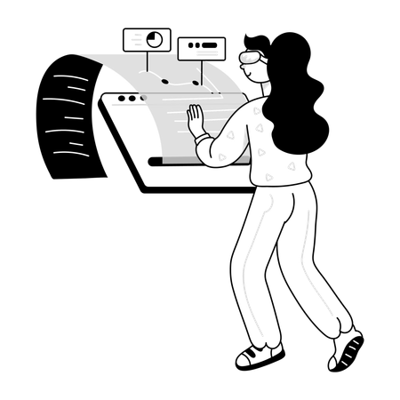 VR-Marktumfrage von Mitarbeitern durchgeführt  Illustration