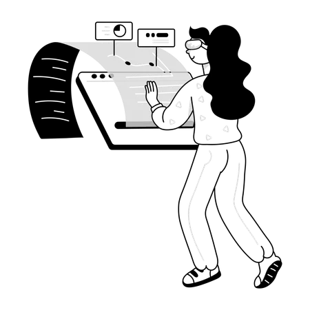 VR-Marktumfrage von Mitarbeitern durchgeführt  Illustration