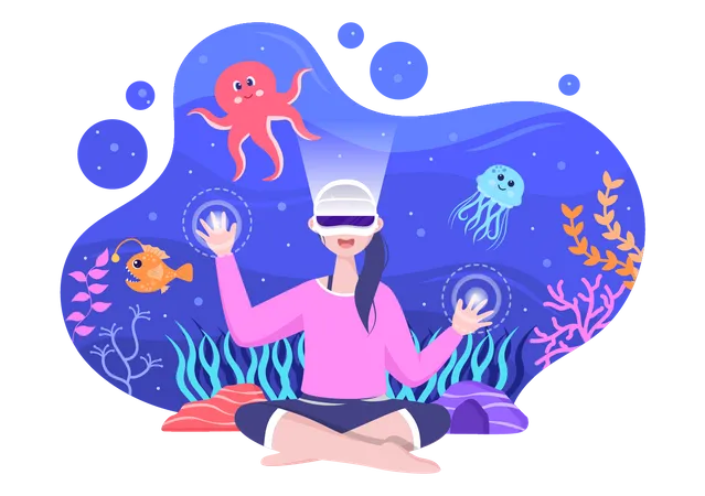 VR Sea Experience  Illustration