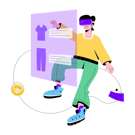 Vr Shopping  Illustration