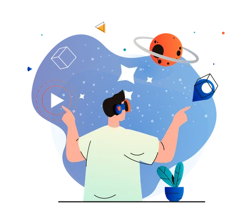 VR space experience  Illustration