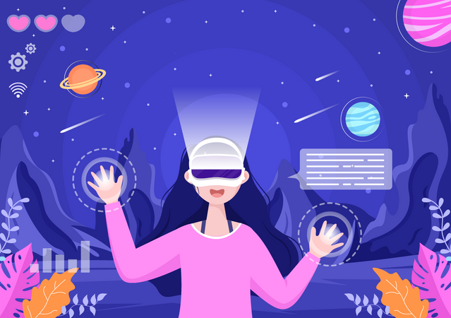 VR space gaming Illustration