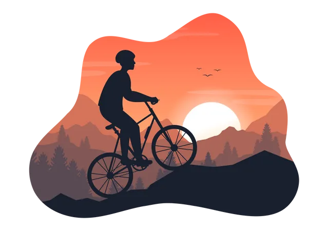 Vélo de montagne  Illustration