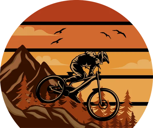 Vélo de montagne  Illustration