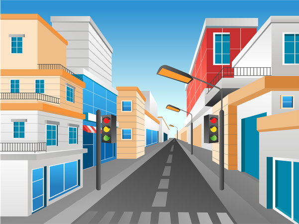 Vue de la ville  Illustration