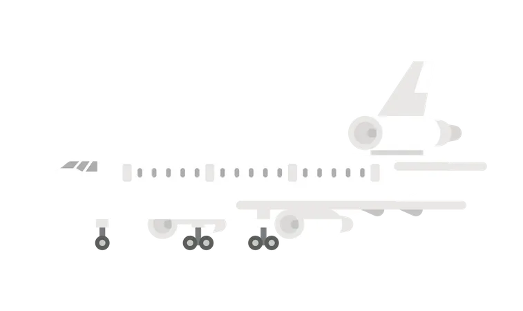 Vue latérale de l'avion  Illustration