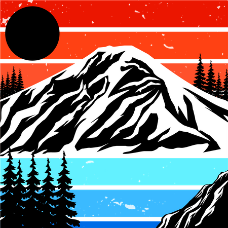 Vue sur la montagne  Illustration