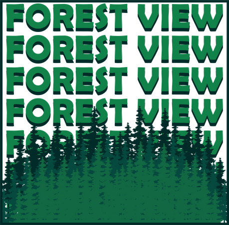 Vue sur la forêt  Illustration