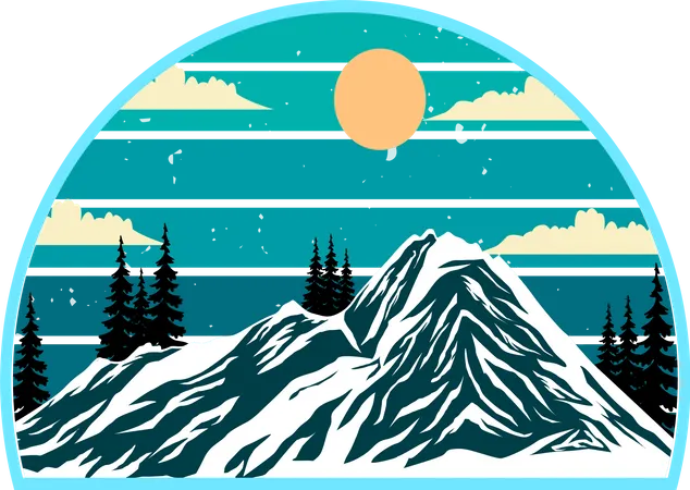 Vue sur la montagne  Illustration