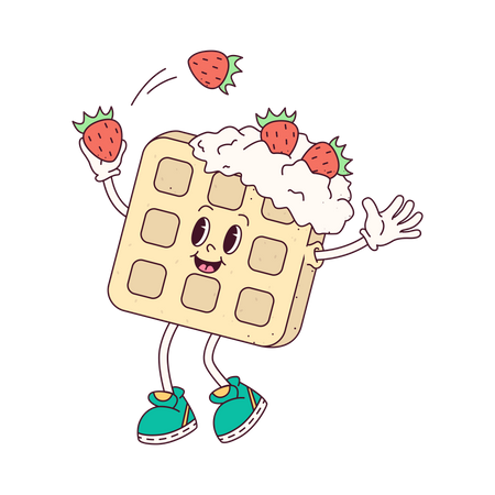 Waffle Juggles  Illustration