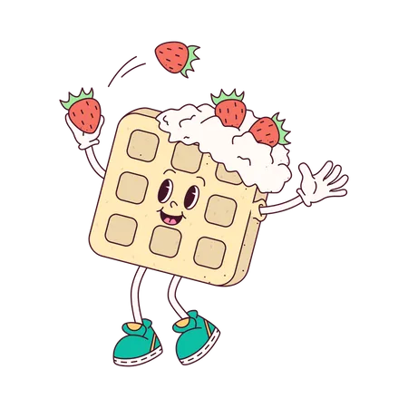 Waffle Juggles  Illustration