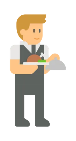 Waiter Illustration