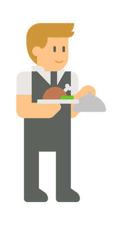 Waiter  Illustration