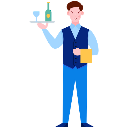 Waiter  Illustration