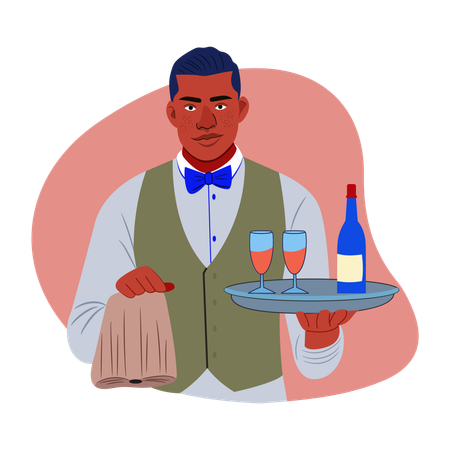 Waiter  Illustration