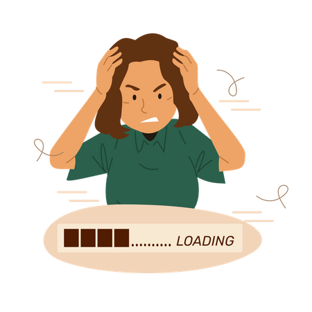 Waiting for loading  Illustration