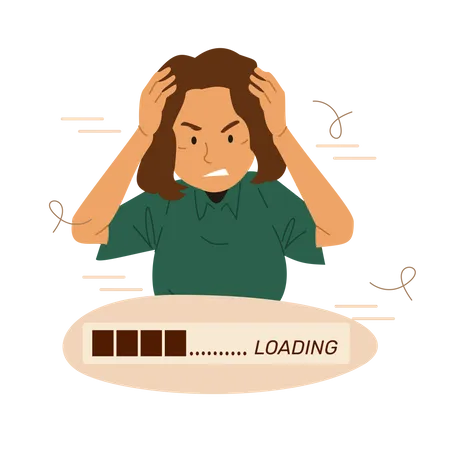 Waiting for loading  Illustration