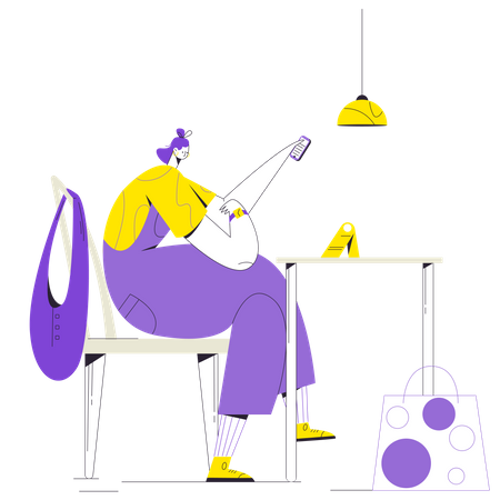 Waiting for online order  Illustration