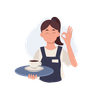 illustration for waitress