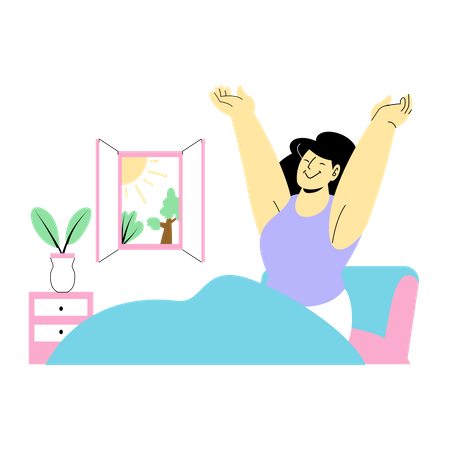 Best Premium Wake up early Illustration download in PNG & Vector format
