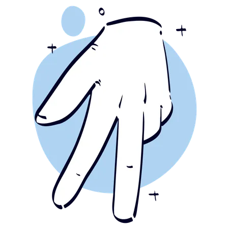 Walk Finger Hand Gesture  Illustration