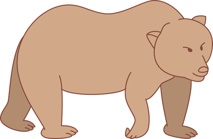 Walking Bear  Illustration