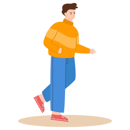 Walking Boy  Illustration