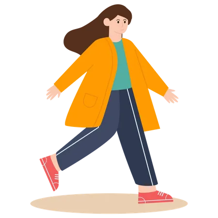 Walking Girl  Illustration