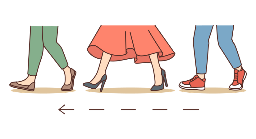 Walking way  Illustration