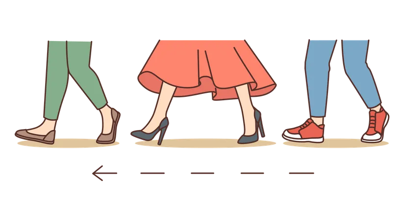 Walking way  Illustration