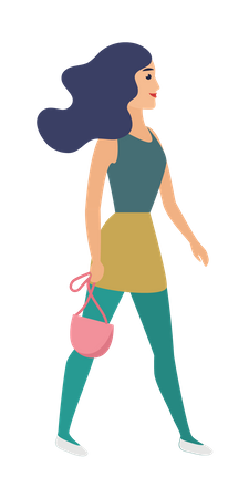 Walking Woman  Illustration