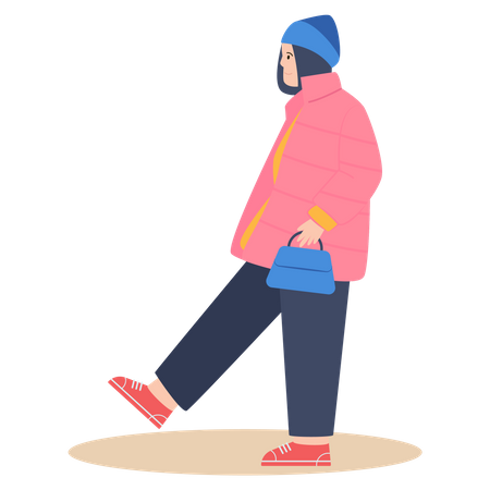 Walking Woman  Illustration