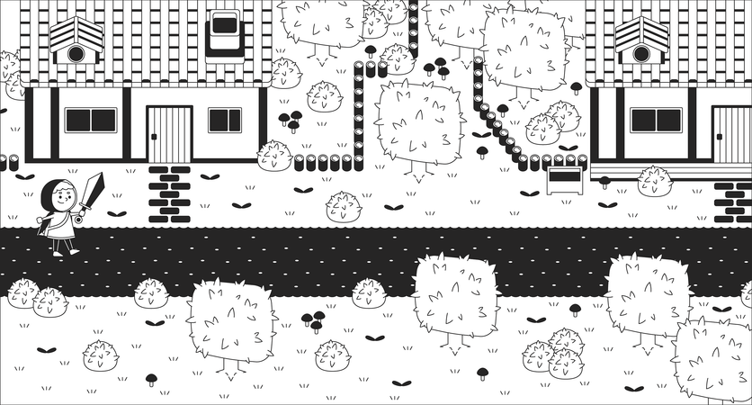 Walkthrough adventure game  Illustration