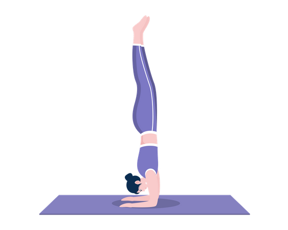 Wall Forearm stand pose  Illustration