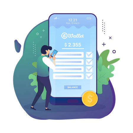 Wallet Balance  Illustration