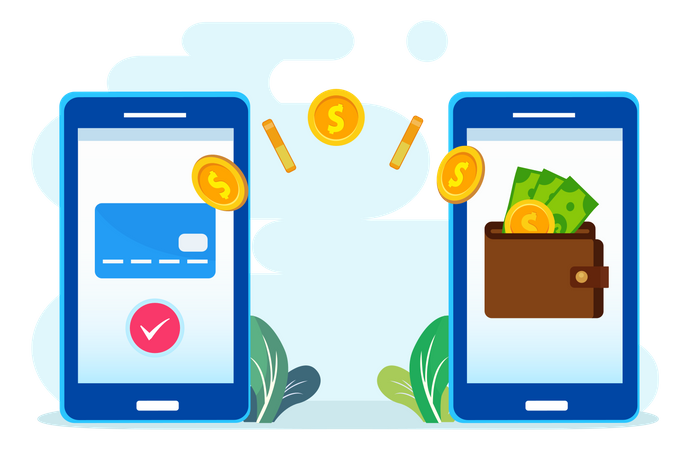 Wallet Payment  Illustration