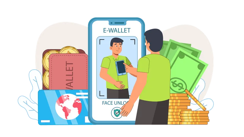 Wallet security  イラスト